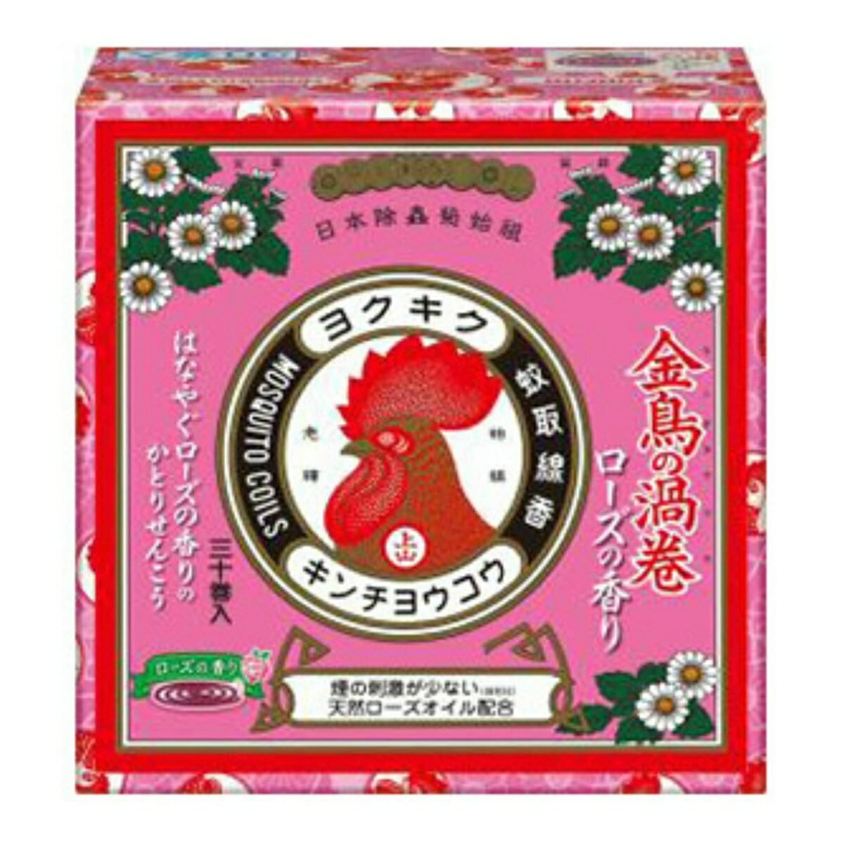 本店 大日本除虫菊 金鳥 金鳥の渦巻 ローズの香り 30巻 紙函