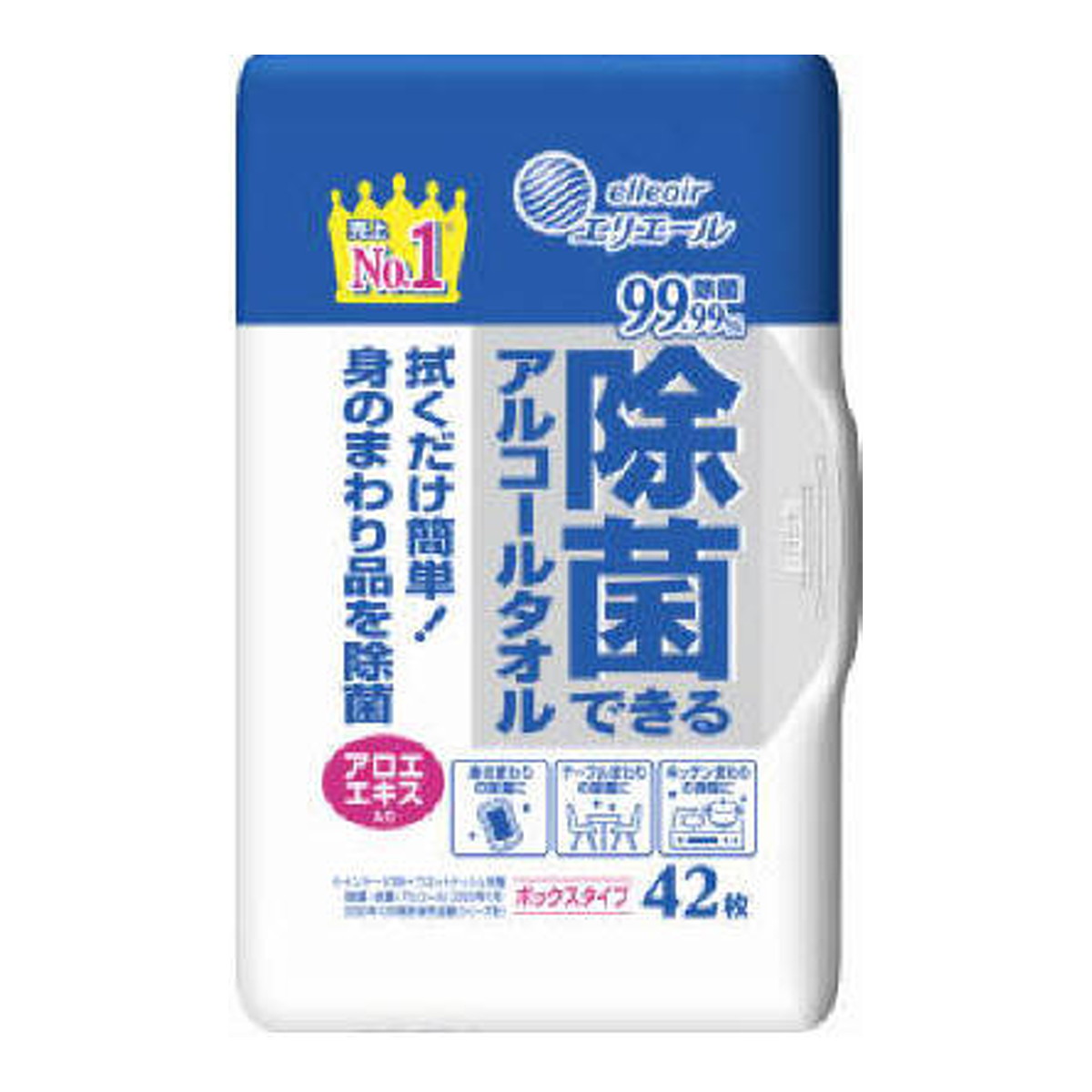 大王製紙 エリエール 除菌できる アルコールタオル ボックス 本体 42枚入 【SALE／78%OFF】