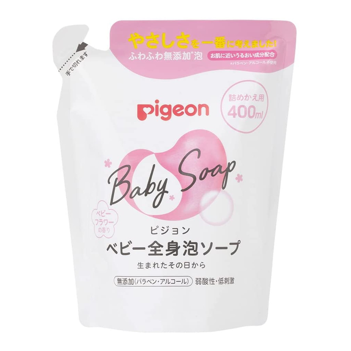 ピジョン ベビー全身泡ソープ ベビーフラワーの香り 詰めかえ用 400ml 新作販売