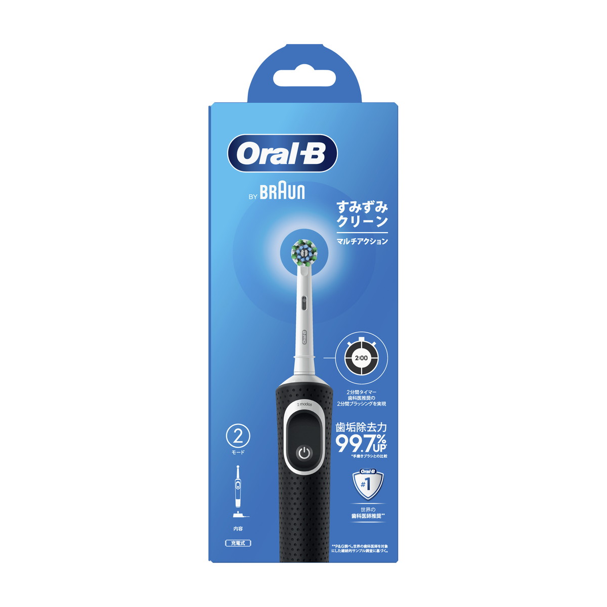 SPREDENT 電動歯ブラシ本体 青 楽天市場】P&G オーラルB D100 すみずみクリーン やわらか 電動