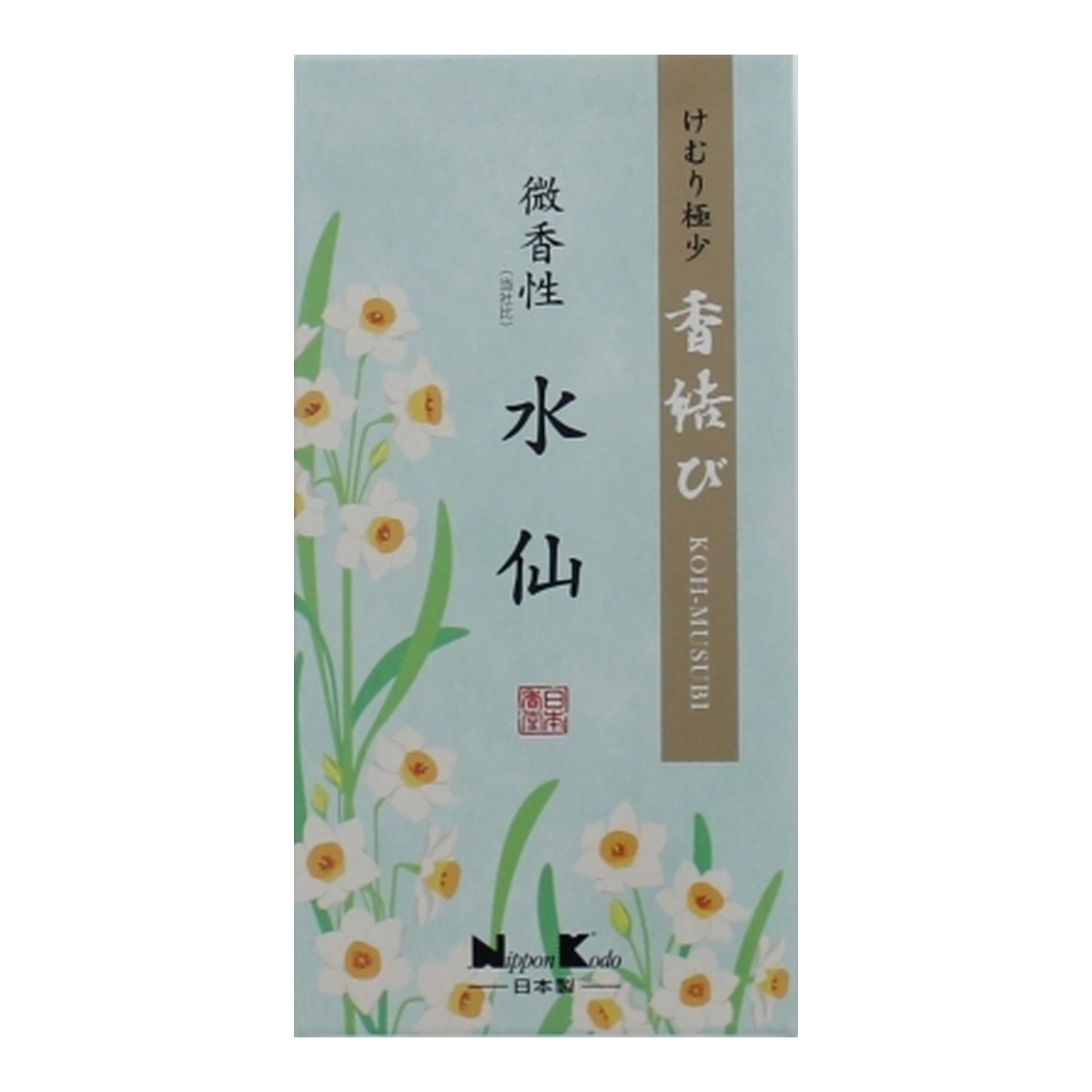 【送料込・まとめ買い×100個セット】日本香堂 香結び 水仙 微香性 バラ詰 線香 お香 110g|姫路流通センター
