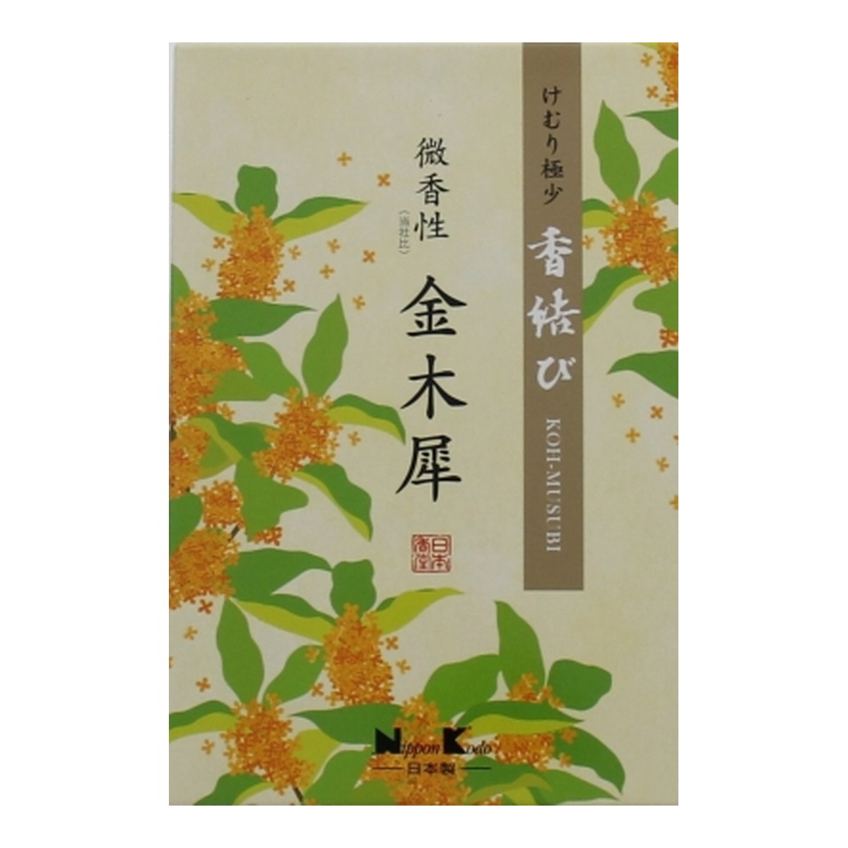 【送料込・まとめ買い×8点セット】日本香堂 香結び 金木犀 微香性 大型バラ詰 線香 お香 220g