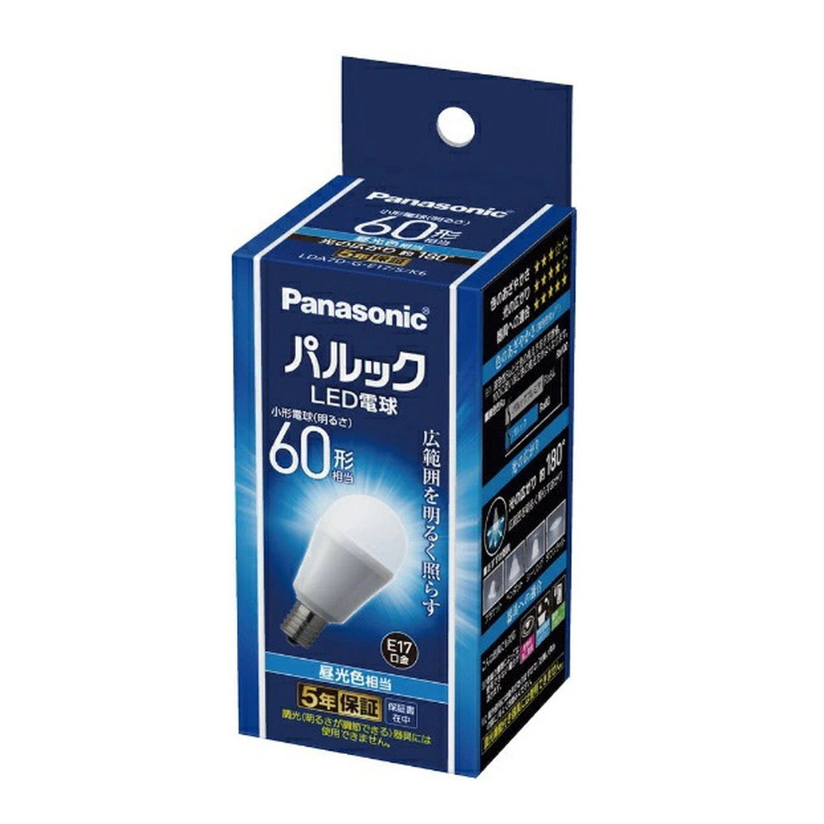 【送料込・まとめ買い&times;3個セット】パナソニック LDA7DGE17SK6 パルック LED電球 60形 小形電球タイプ E17口金 広配光ベーシック｜姫路流通センター