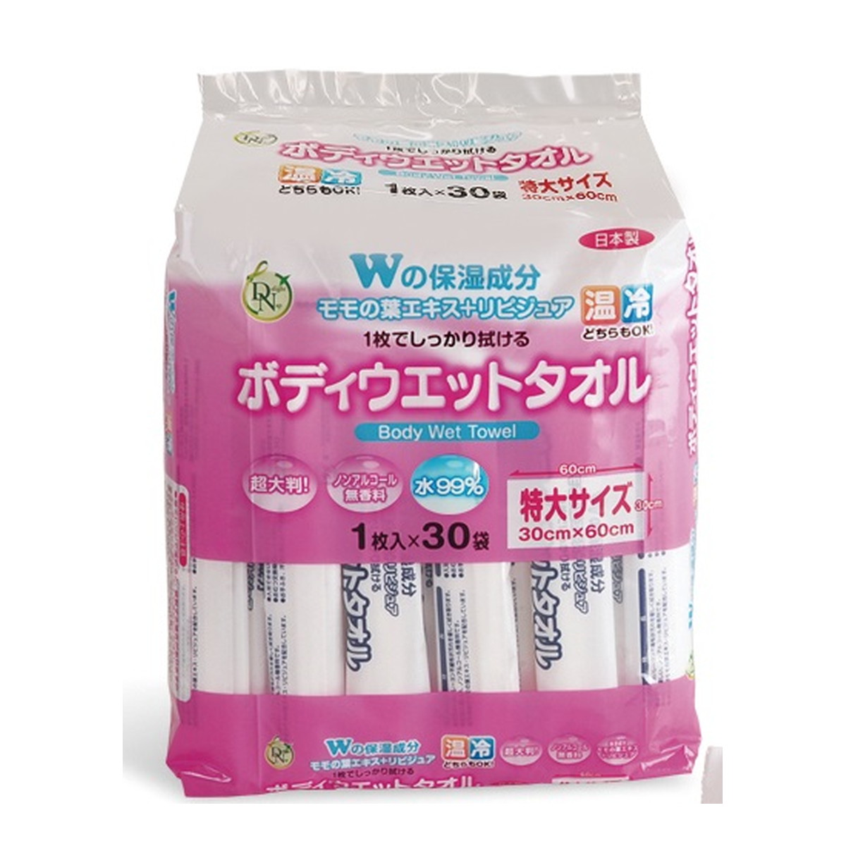 【送料込・まとめ買い×12個セット】ARメディコム ボディウェットタオル 特大サイズ 30本