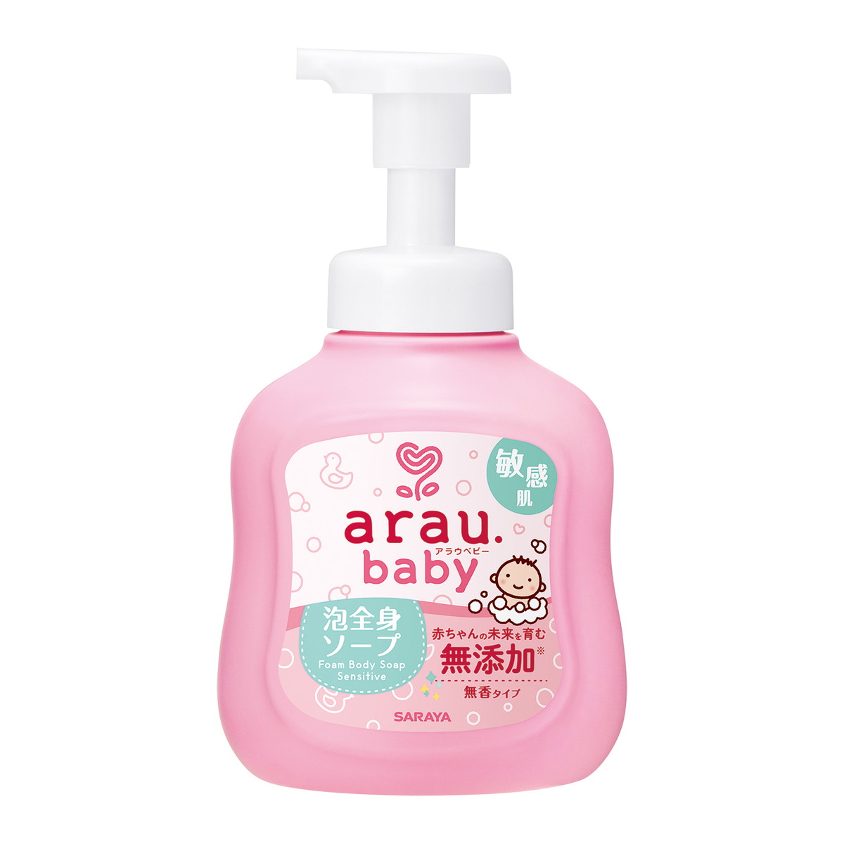 【送料込・まとめ買い×8点セット】サラヤ SARAYA アラウベビー 泡全身ソープ 敏感肌 450ml
