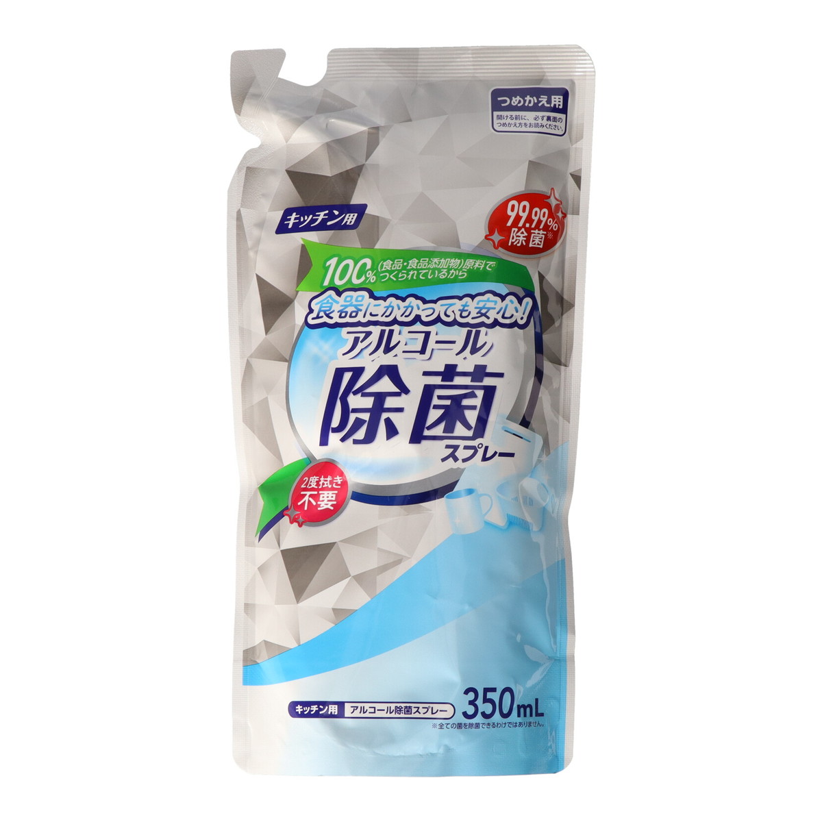 【送料込・まとめ買い×24個セット】ミツエイ キッチン用 アルコール除菌スプレー つめかえ用 350mL