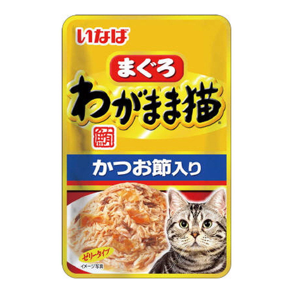【送料込・まとめ買い&times;96個セット】いなばペットフード いなば わがまま猫 まぐろ パウチ かつお節入り 40g｜姫路流通センター