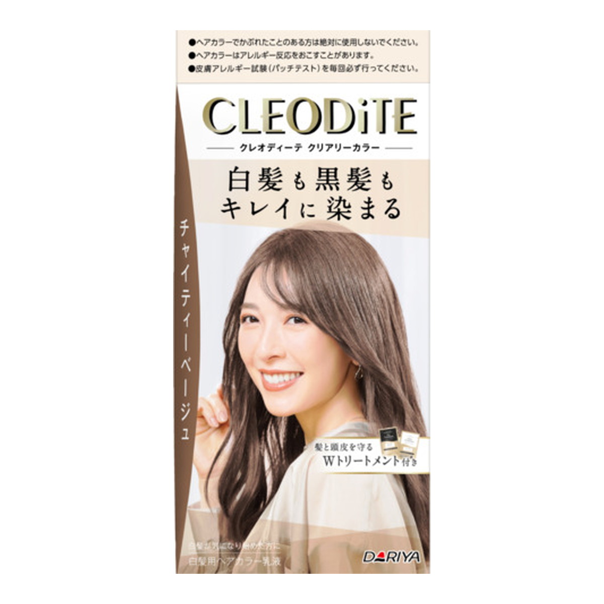 【送料込・まとめ買い&times;30個セット】ダリヤ クレオディーテ クリアリーカラー チャイティーベージュ 医薬部外品 白髪用ヘアカラー乳液｜姫路流通センター