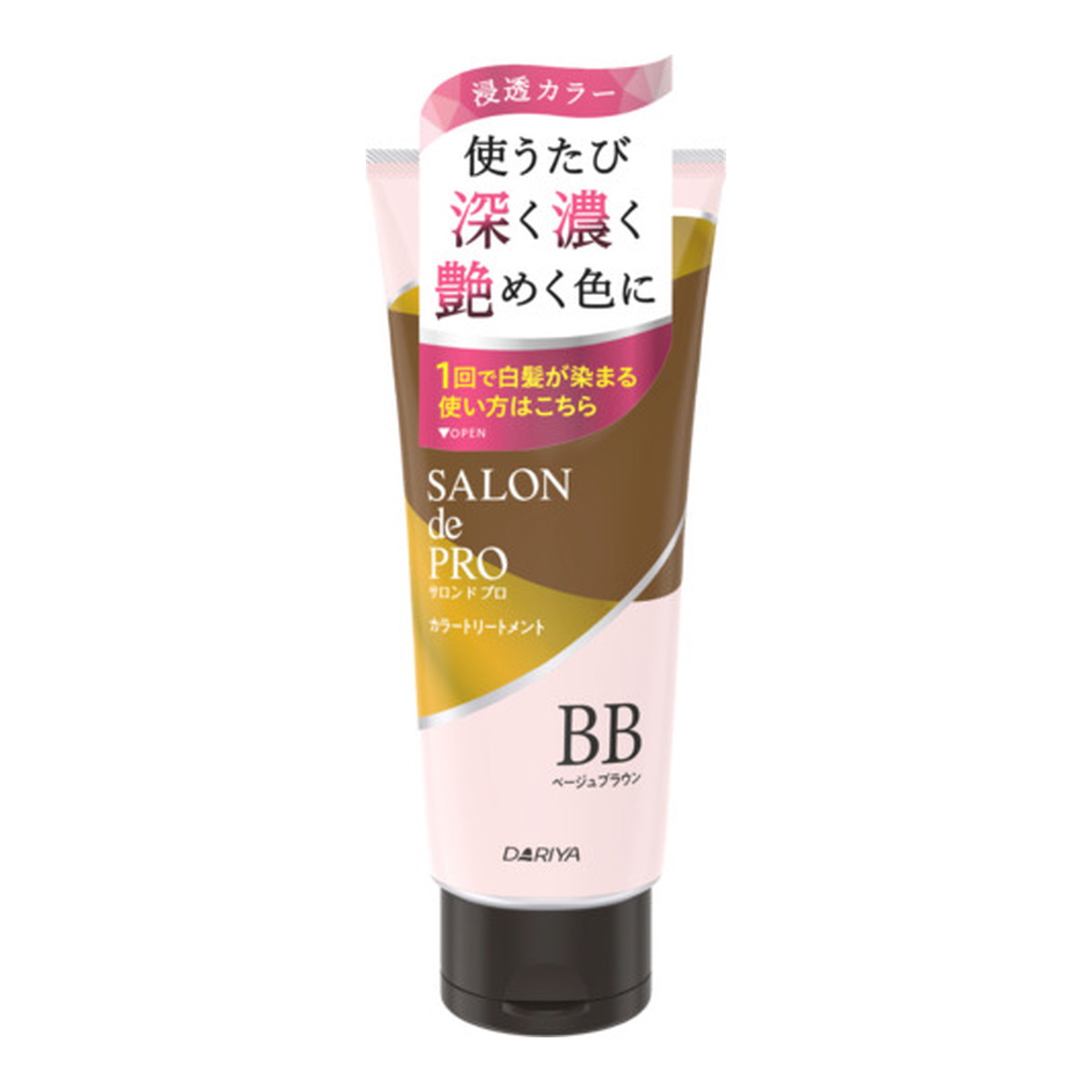 【送料込・まとめ買い×10個セット】ダリヤ サロンドプロ カラートリートメント ベージュブラウン 180g
