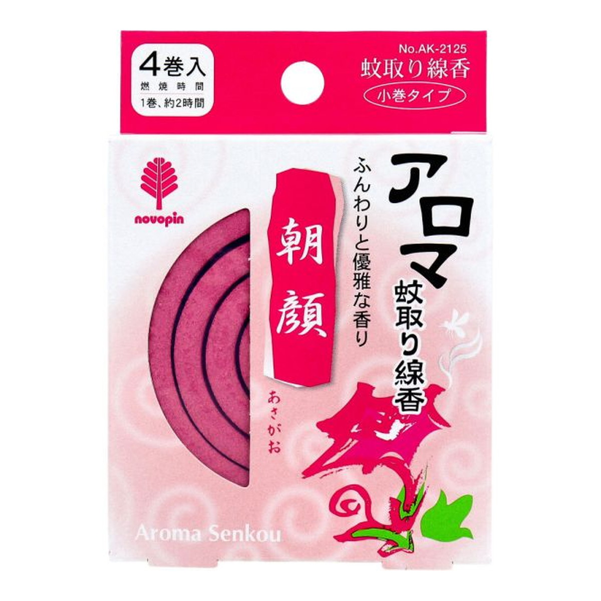 【送料込・まとめ買い×300個セット】紀陽除虫菊 アロマ 蚊取り線香 朝顔 4巻入