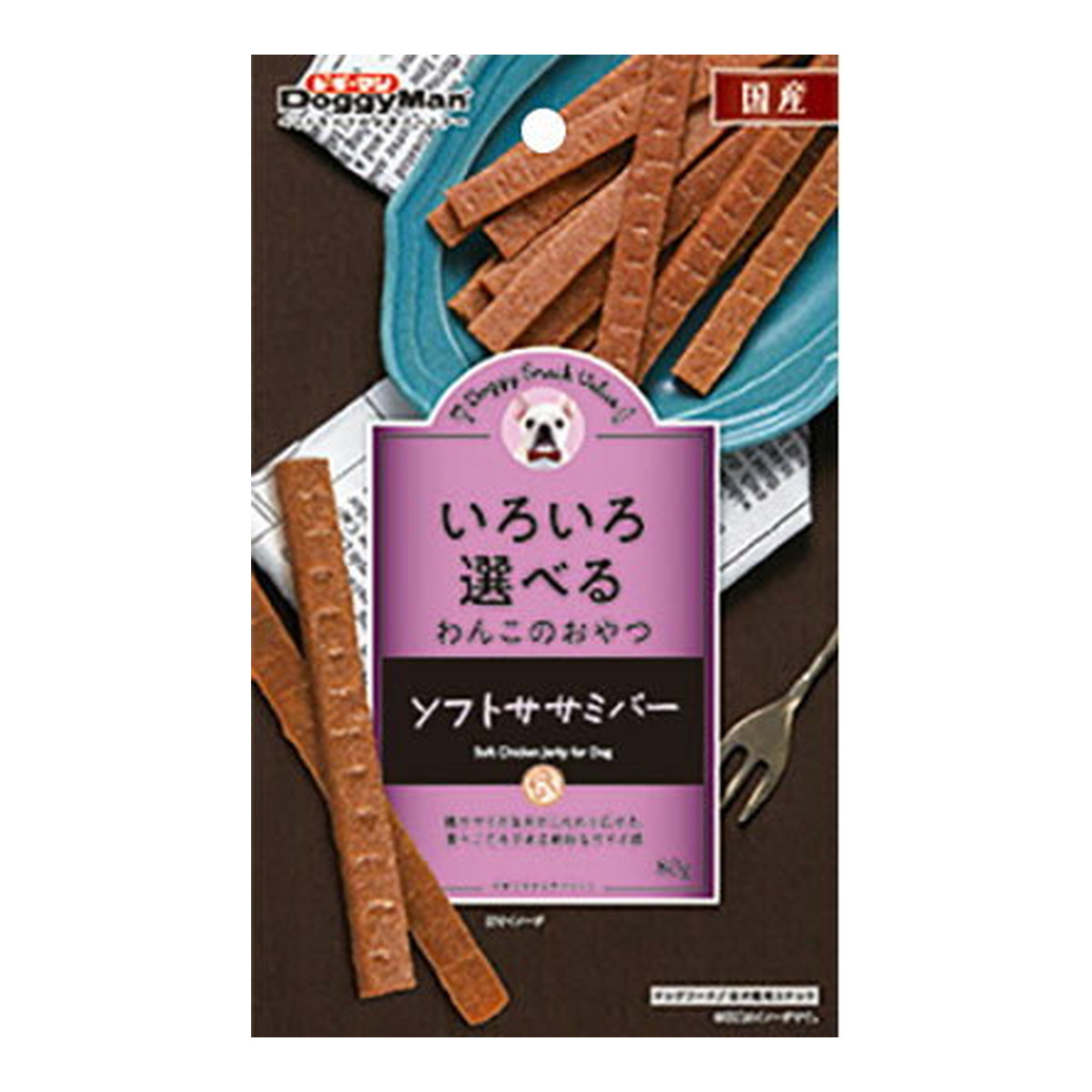 【送料込・まとめ買い×80個セット】ドギーマン ドギースナックバリュー ソフトササミバー 80g ドッグフード 全犬種用スナック