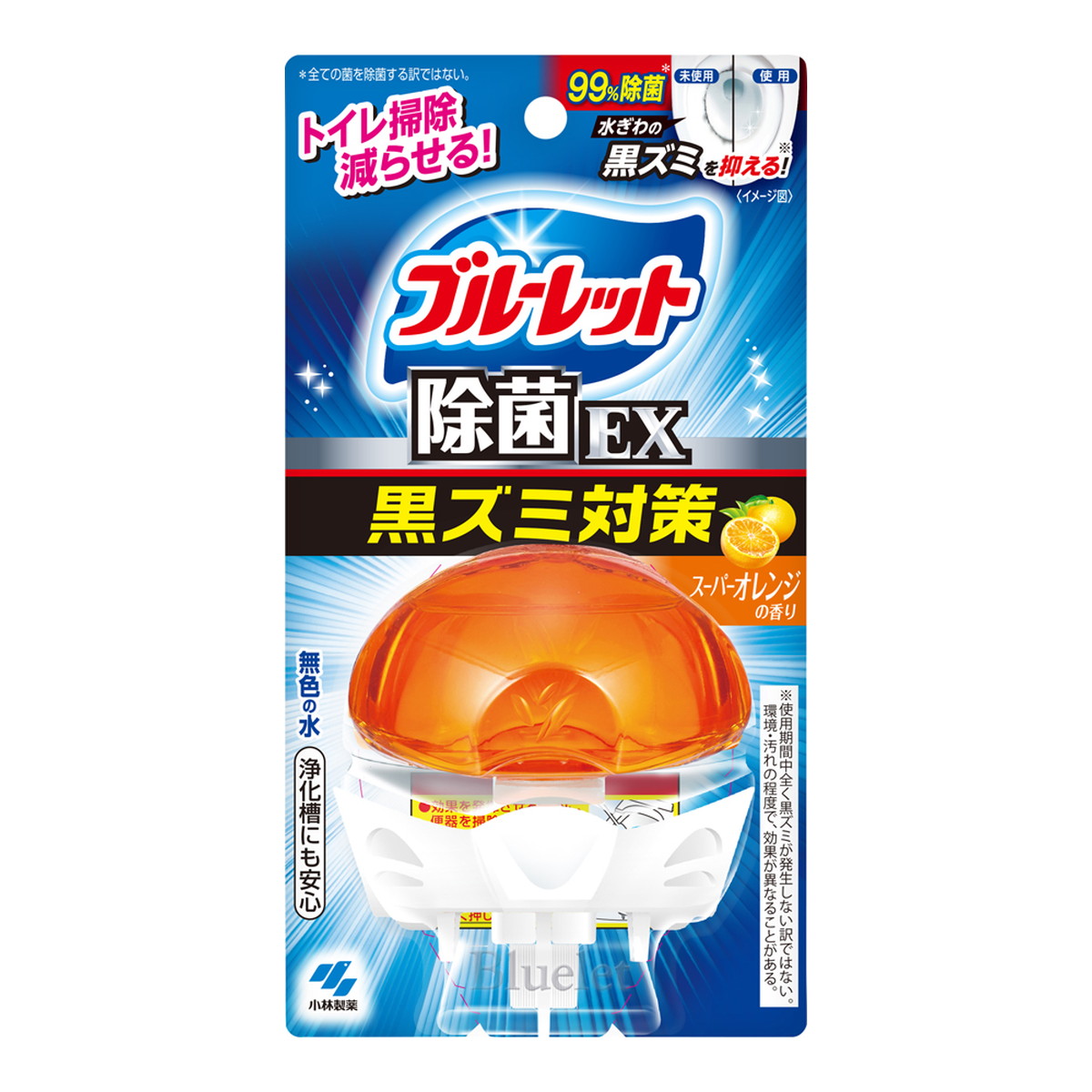 【送料込・まとめ買い×44個セット】小林製薬 液体 ブルーレットおくだけ 除菌EX スーパーオレンジ 67ml 本体 トイレ用洗剤|姫路流通センター