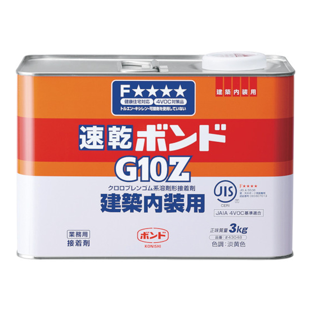 【送料込・まとめ買い×3個セット】コニシ ボンド #43048 速乾ボンドG10Z 建築内装用 3kg 缶