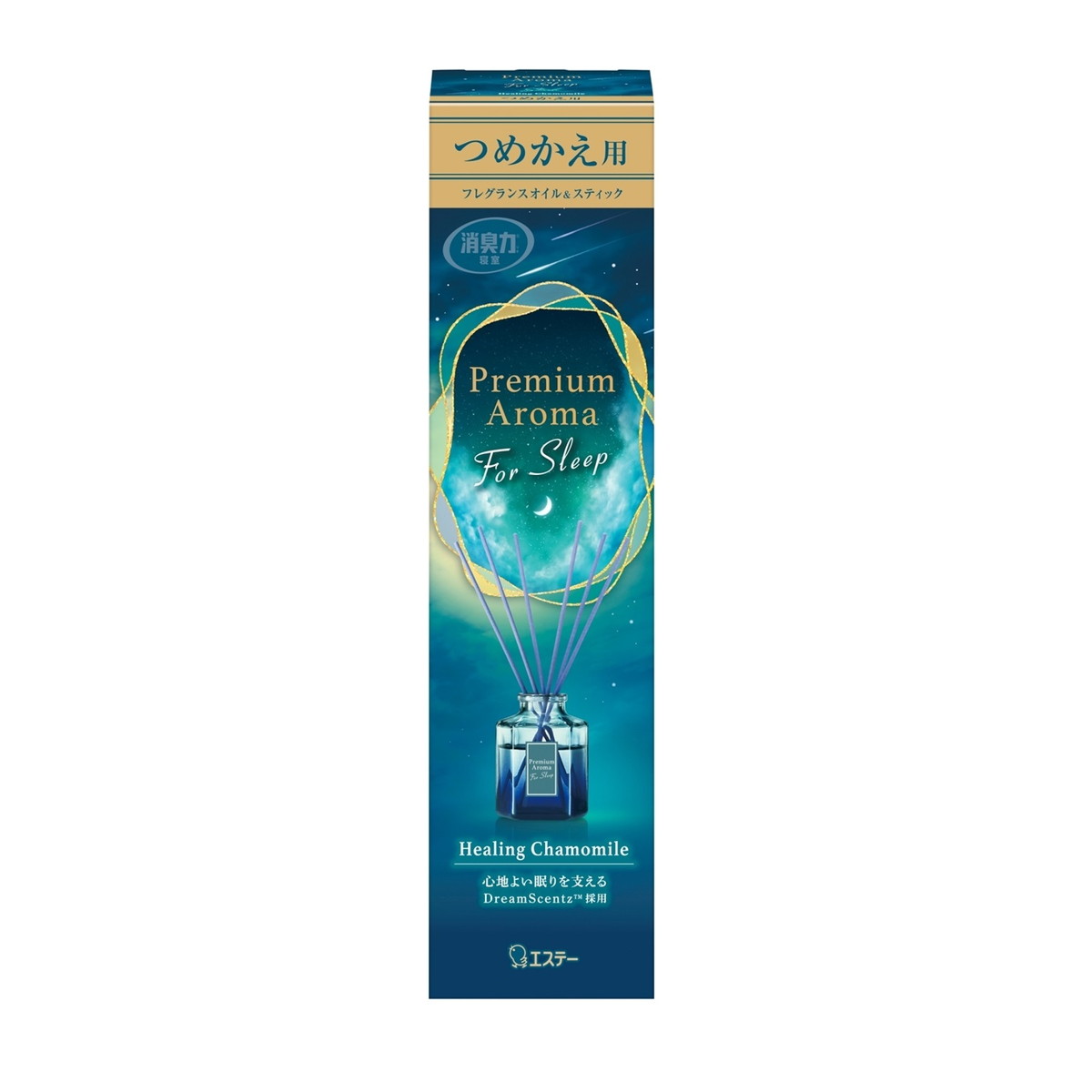 【送料込・まとめ買い×18個セット】エステー お部屋の消臭力 Premium Aroma For Sleep STICK プレミアムアロマ フォー スリープ ヒーリングカモミール つめかえ用 50mL フレグランスオイルスティック