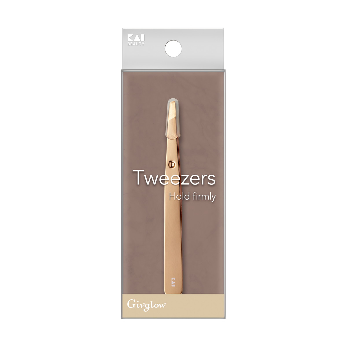【送料込・まとめ買い&times;12個セット】貝印 HC3905 Givglow ツィザー TWEEZERS CHAMPAGNEGOLD シャンパンゴールド 毛抜き｜姫路流通センター