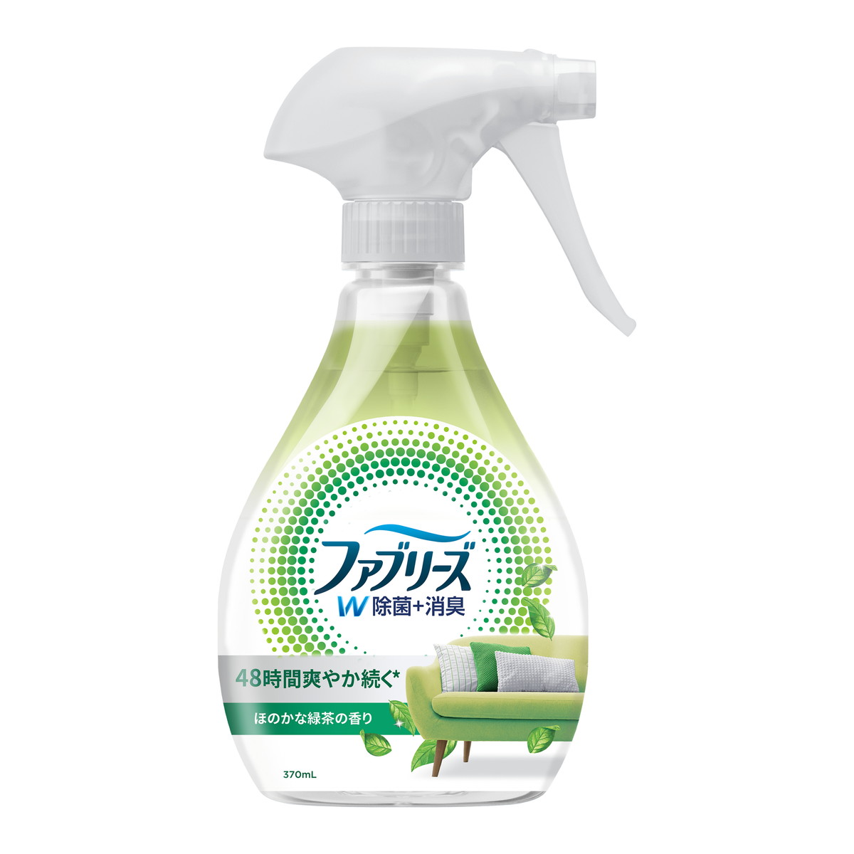 【送料込・まとめ買い×12個セット】P&G ファブリーズ W除菌+消臭 ほのかな緑茶の香り 370mL