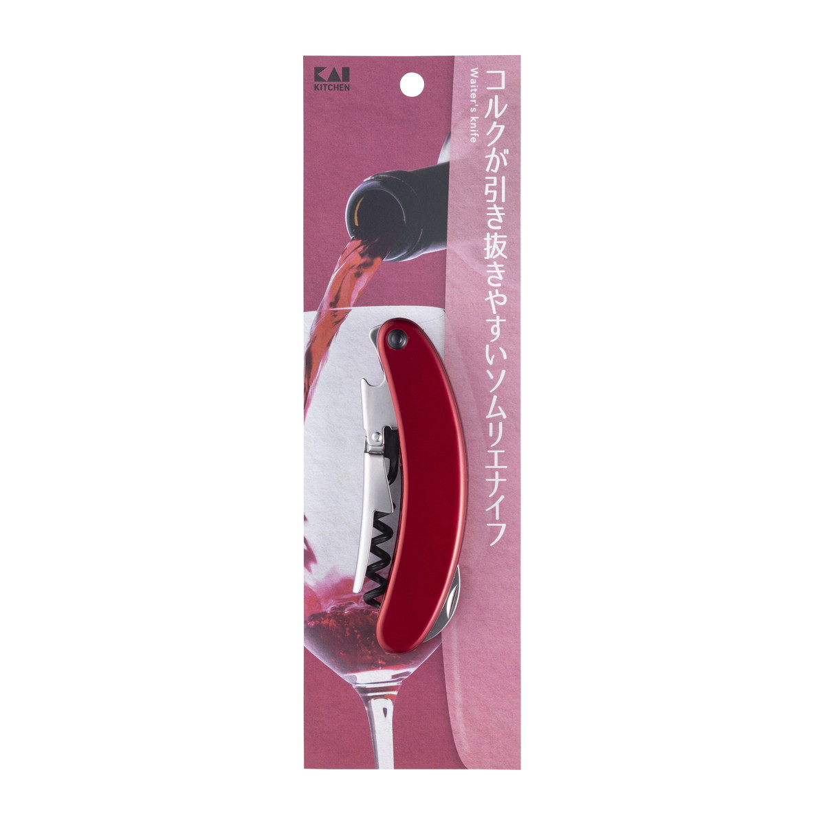 【送料込・まとめ買い&times;60個セット】貝印 KAI KK コルクが引き抜きやすいソムリエナイフ コルクスクリュー｜姫路流通センター