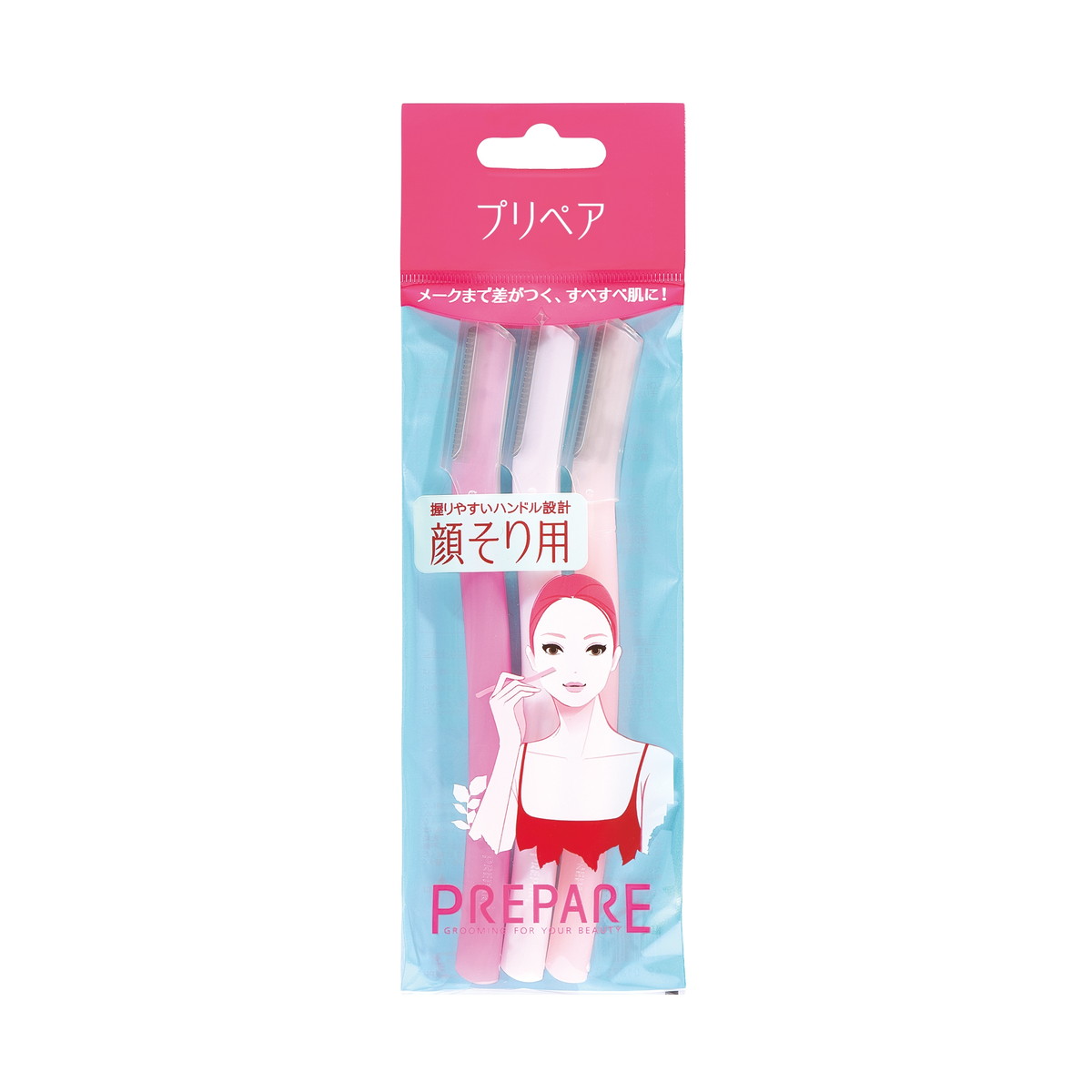 【送料込・まとめ買い×120個セット】ファイントゥデイ プリペア 顔そり用 L 3本入り カミソリ|姫路流通センター