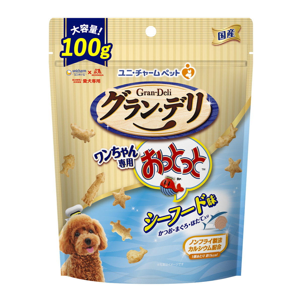 【送料込・まとめ買い×24個セット】ユニ・チャームペット グラン・デリ ワンちゃん専用 おっとっと シーフード味 100g 犬用おやつ