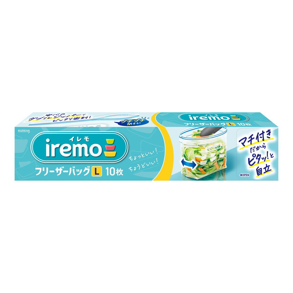 【送料込・まとめ買い×30個セット】クレハ イレモ iremo フリーザーバッグ L 10枚|姫路流通センター