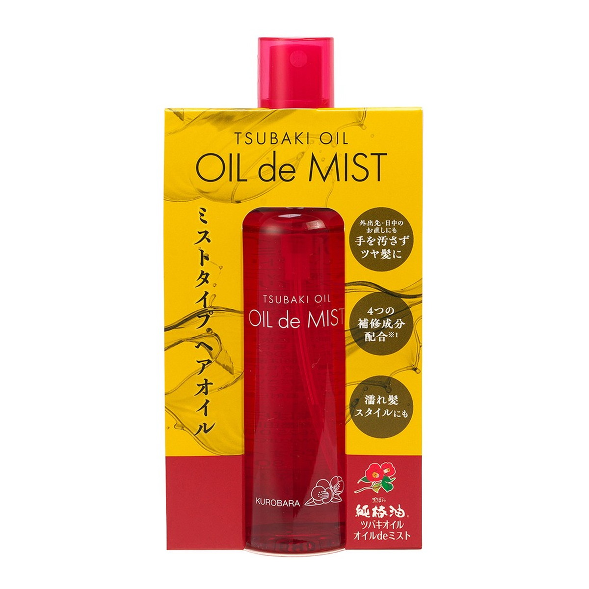 【送料込・まとめ買い&times;48個セット】ツバキオイル オイルdeミスト 80mL ヘアオイル 黒ばら本舗｜姫路流通センター