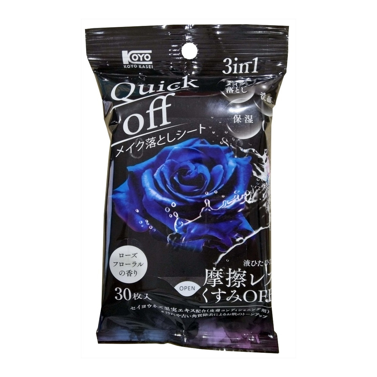 【送料込・まとめ買い×60個セット】コーヨー化成 Quick Off メイク落としシート 30枚入 ローズフローラル 11,974円
