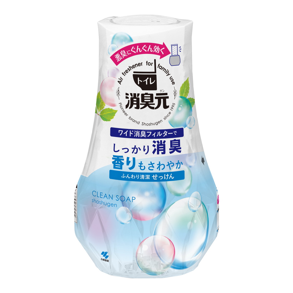 【送料込・まとめ買い×16個セット】小林製薬 トイレの消臭元 ふんわり清潔 せっけん 400mL