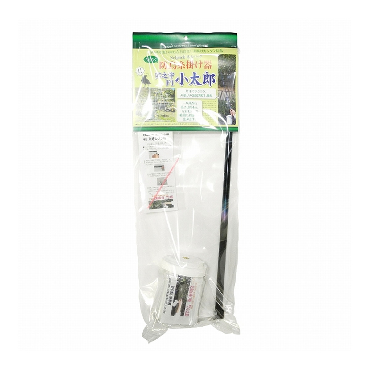 【送料込・まとめ買い&times;5個セット】一色本店 防鳥 糸掛け器 実之守小太郎 ミシン糸付き｜姫路流通センター