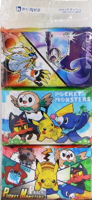ティッシュ ６ｐ ポケモン 送料込 まとめ買い 0 マスク サン ムーン ベビー 水に流せるティッシュ ６ｐ 0点セット 姫路流通センターポケモン