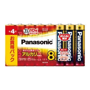 【送料込・まとめ買い×7点セット】パナソニック アルカリ乾電池 単4形 8本入 ( 4984824719934 )