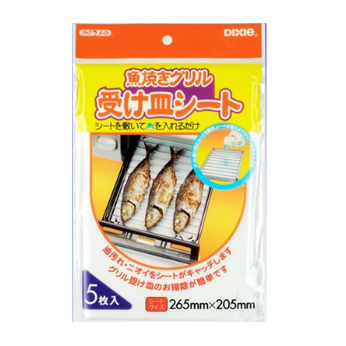 日本デキシー 魚焼きグリル受け皿シート　265mm&times;205mm ( 内容量: 5枚 ) &times;5点セット ( 4902172602357 )