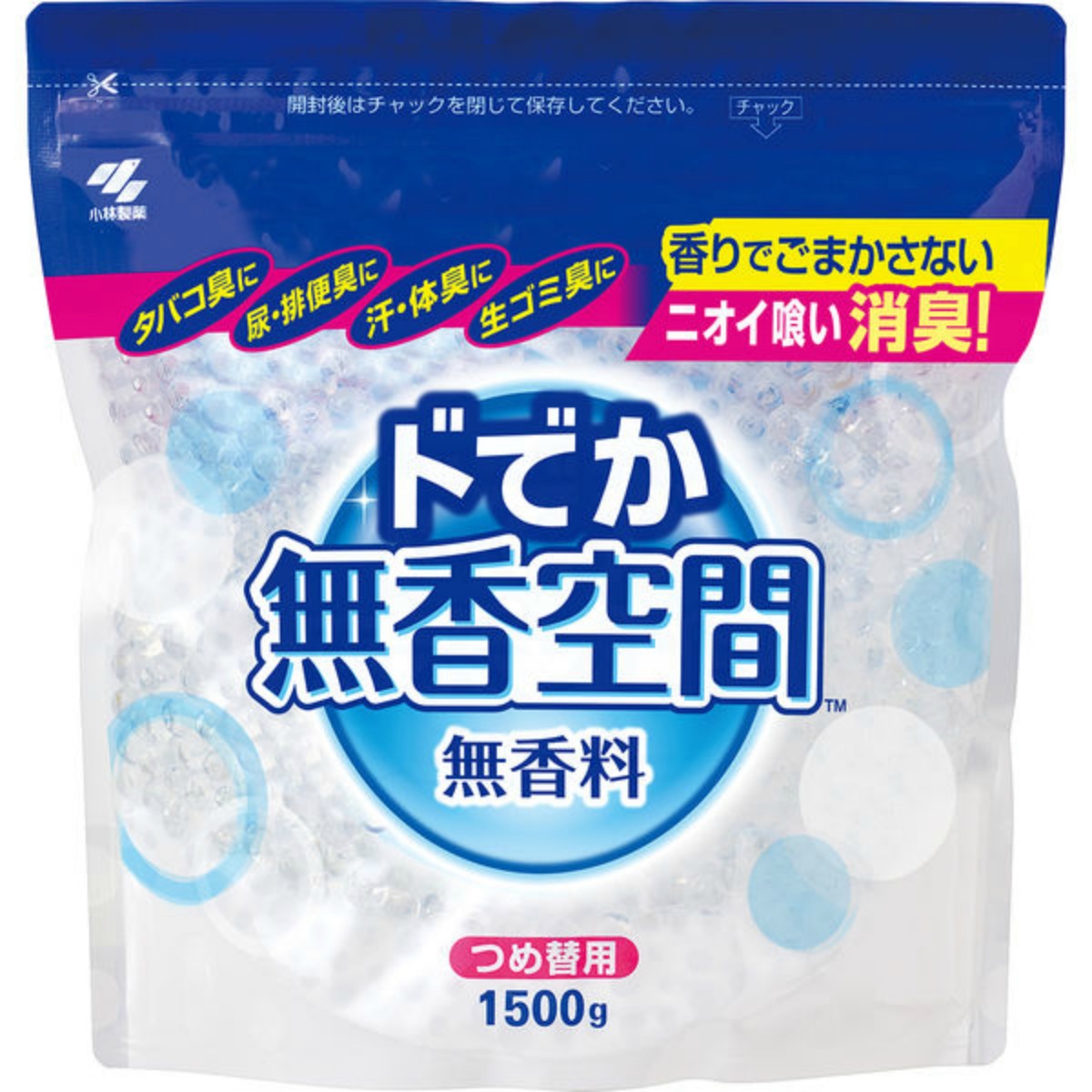 楽天市場 大容量 小林製薬 ドでか無香空間 つめ替用１５００ｇ 業務用消臭芳香剤特大サイズ 姫路流通センター