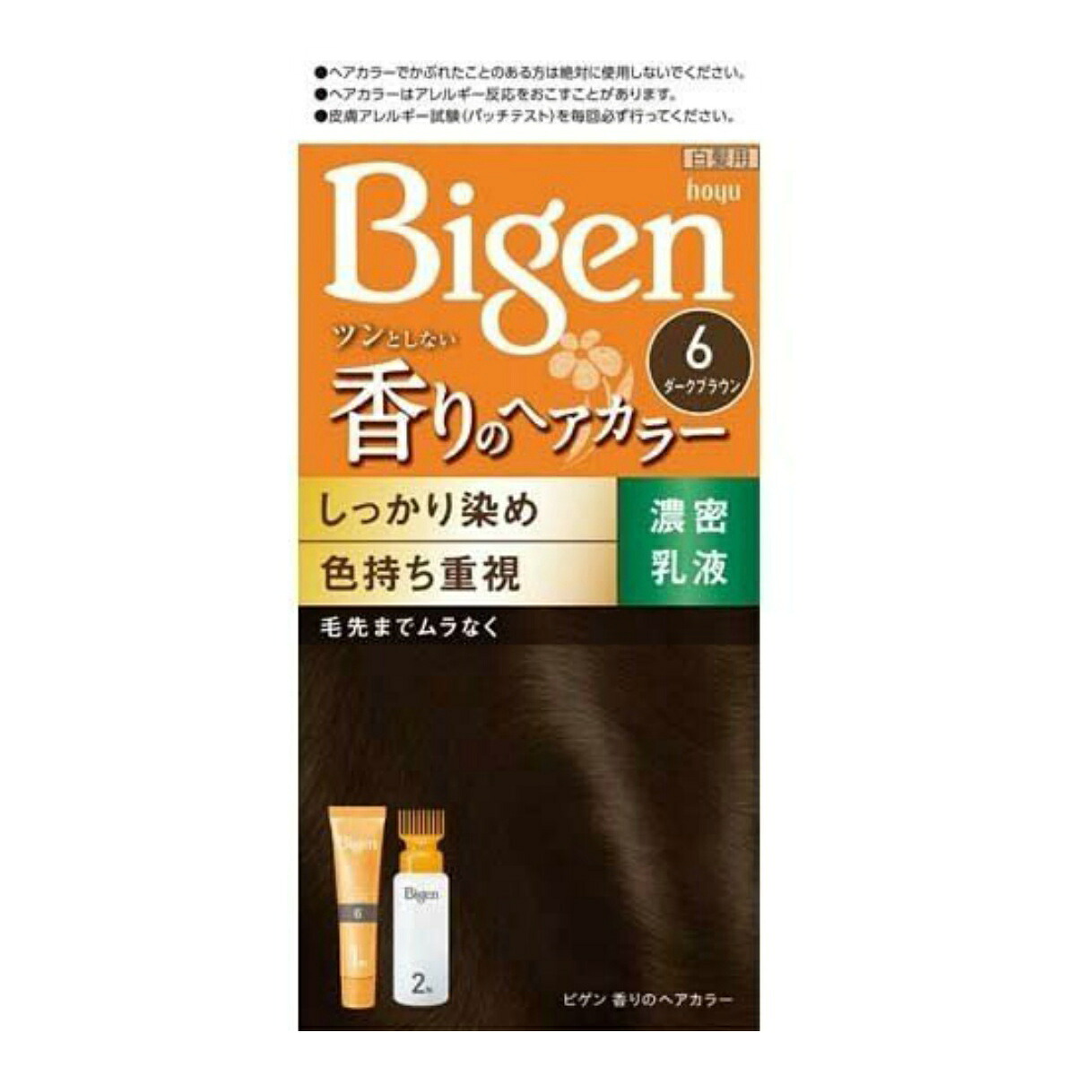 【送料込・まとめ買い×027】ホーユー ビゲン 香りのヘアカラー 乳液 6 ダークブラウン ×027点セット(4987205052408)|姫路流通センター