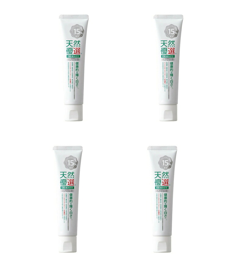 【送料込・まとめ買い×４】宇部マテリアルズ 天然優選Apa15 薬用歯みがき 120g ×４点セット　ハミガキ（4950367070795）※パッケージ変更の場合あり