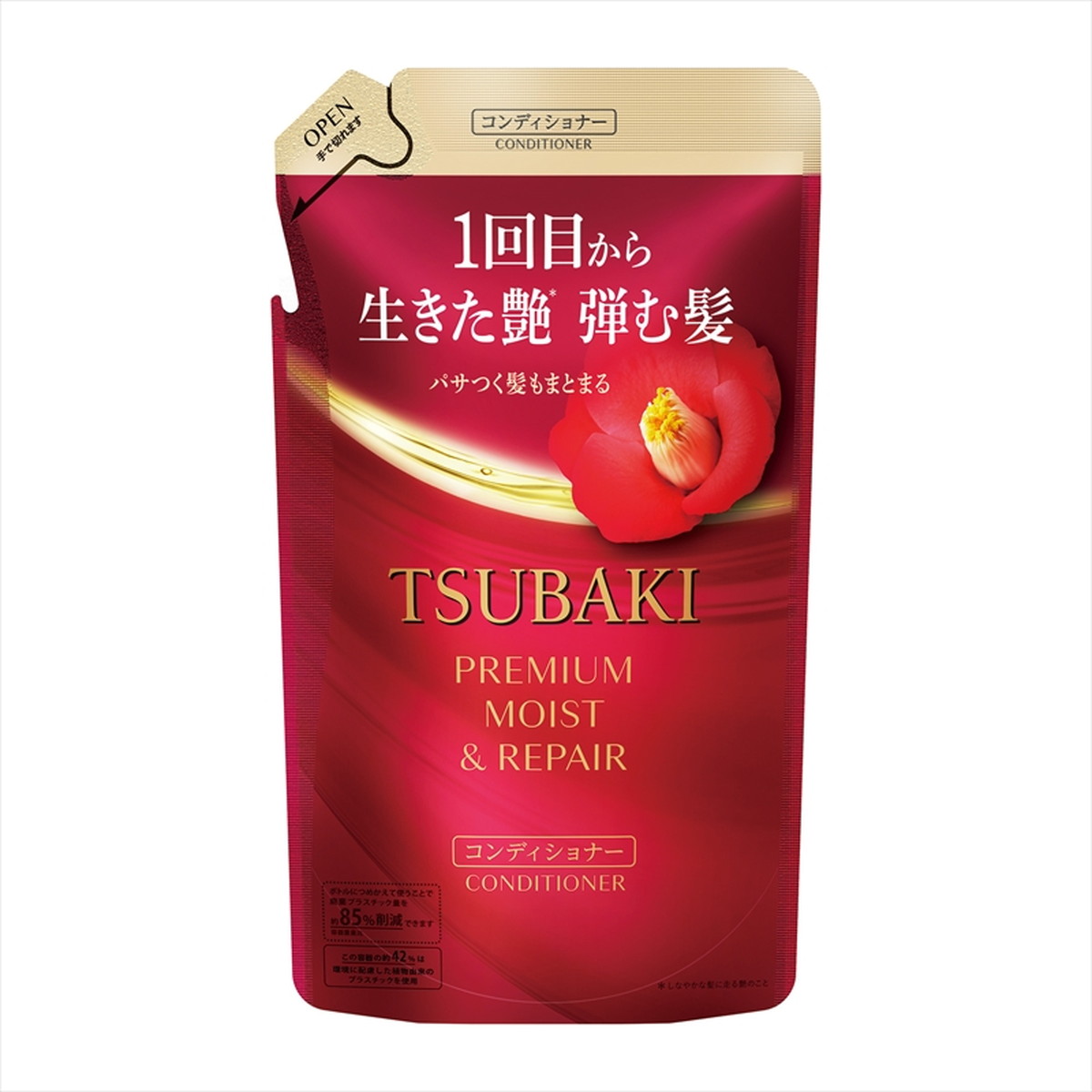 【送料込・まとめ買い×18個セット】ファイントゥデイ TSUBAKI プレミアム モイスト&リペア コンディショナー 詰替 300mL ツバキ 椿 つばき