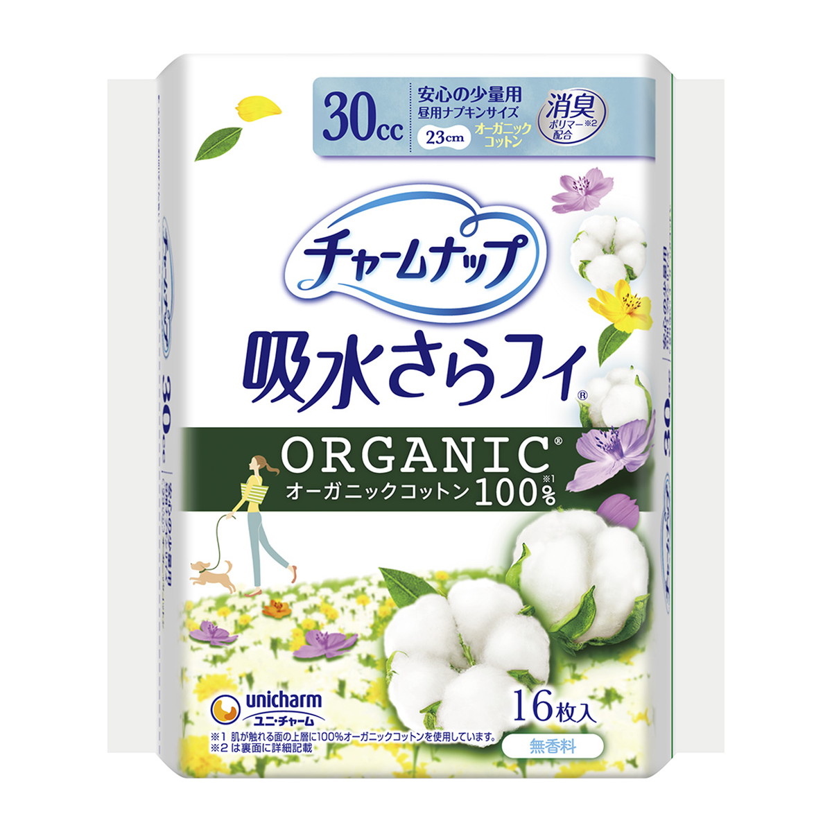 【送料込・まとめ買い&times;24個セット】ユニ・チャーム チャームナップ 吸水さらフィ オーガニックコットン 少量用 30cc 16枚入｜姫路流通センター 9,252円