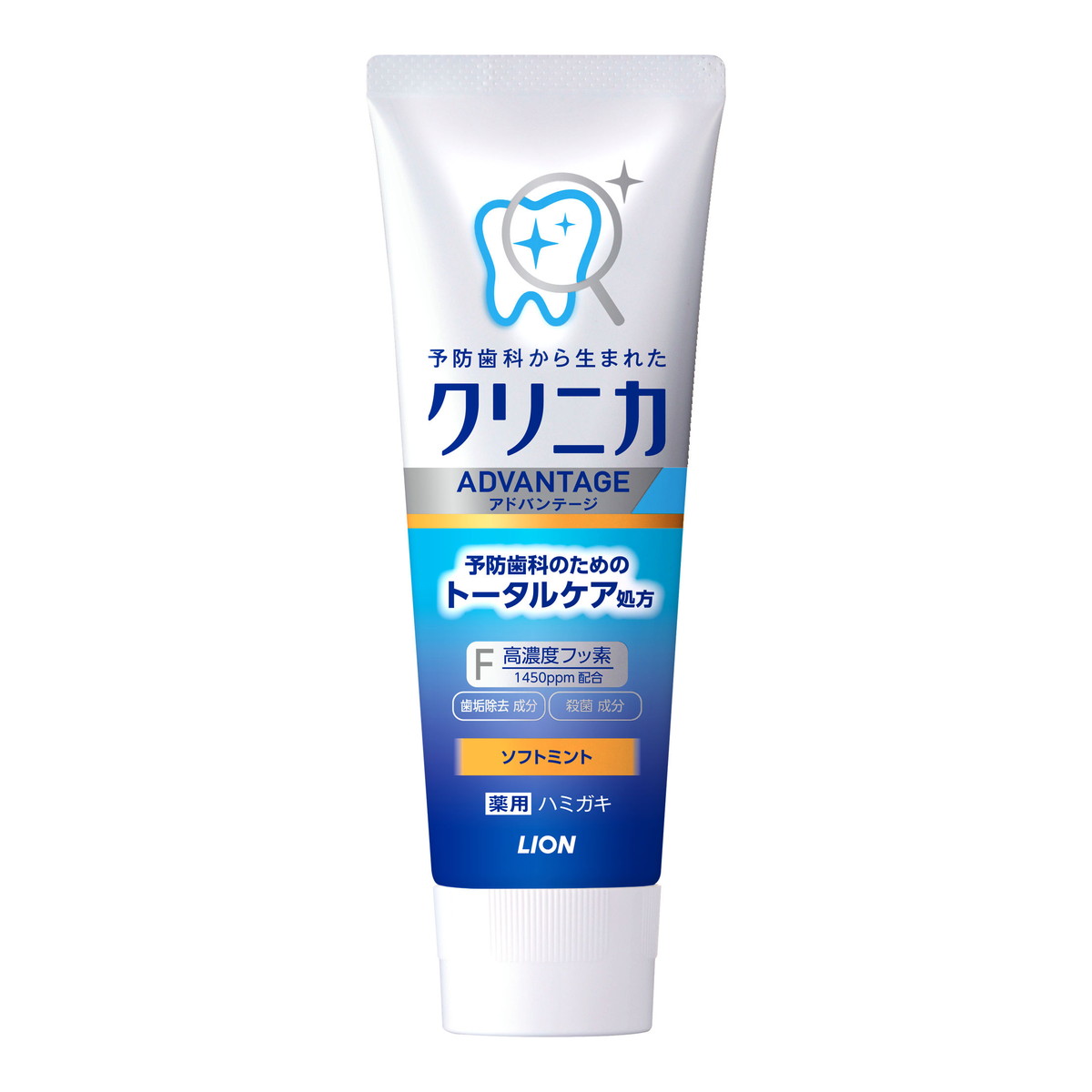 【60個で送料込】ライオン クリニカ　アドバンテージハミガキソフトミント　タテ型 ( 内容量：130G ) ×60点セット ( 4903301241454 )