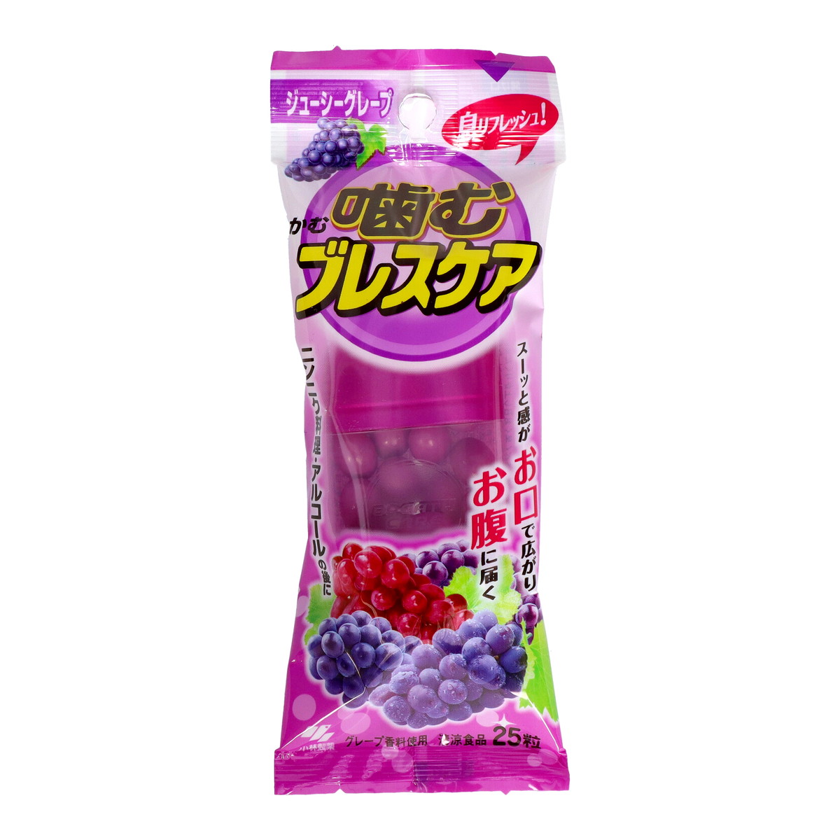 【送料込・まとめ買い×048】小林製薬　噛むブレスケアジユーシーグレープ２５粒 ×048点セット（4987072044490）