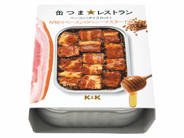 手数料安い  K 缶つま レストラン 厚切りベーコンのハニーマスタード味 105g×24個セット 食品 おつまみ 缶詰  4901592895356 fucoa.cl