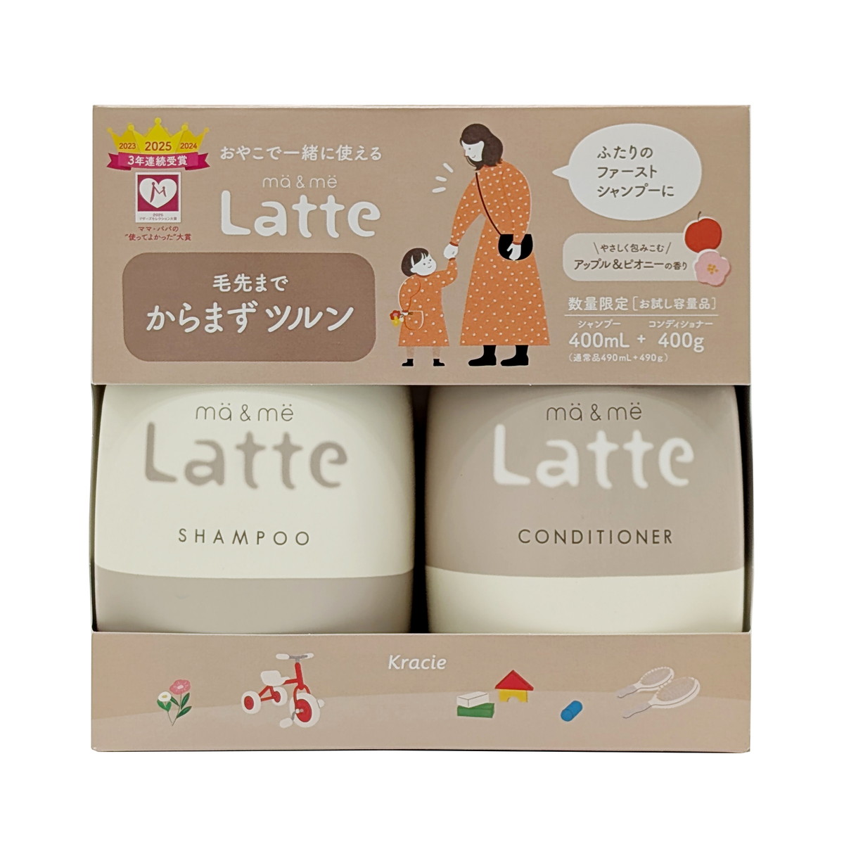 【送料込・まとめ買い×6個セット】クラシエ マー&ミー お試し容量 ペアセット 26S アップル&ピオニーの香り 400mL+400g