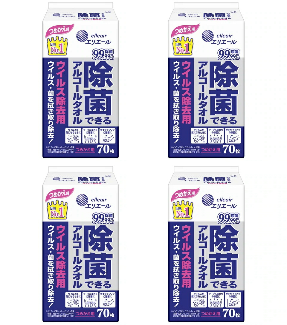 市場 今月のオススメ品 大王製紙 ウィルス除去用 エリエール 除菌できるアルコールタオル