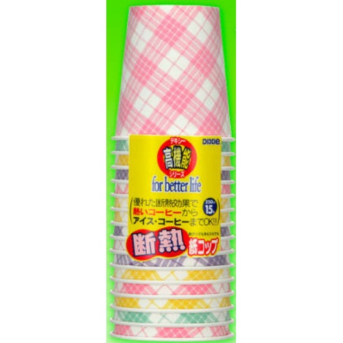 【送料込・まとめ買い&times;090】日本デキシー 断熱カップ デイリーチェック 　 250ml &times;090点セット（4902172902365）｜姫路流通センター