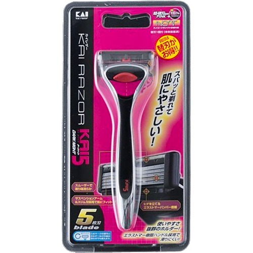楽天市場】貝印 カイレザー KAI5 ダークナイト ホルダー 替刃1個付 (5