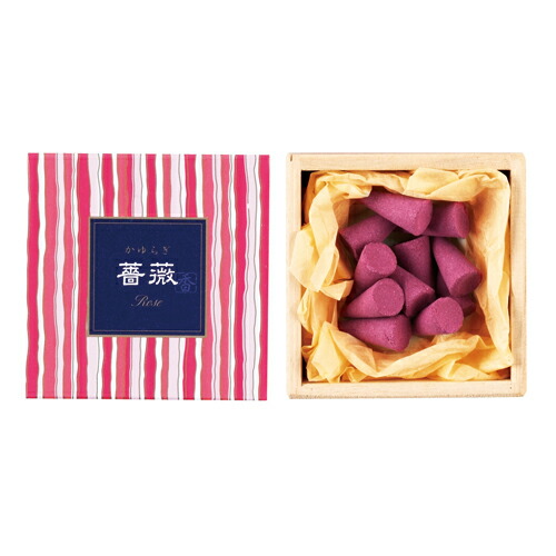 日本香堂 かゆらぎ 薔薇 コーン型