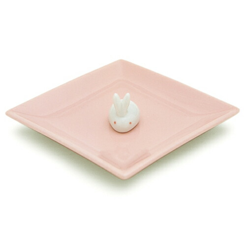 【送料込・まとめ買い×040】陶器香皿＆ウサギ香立　ピンク ×040点セット（4902125975248）