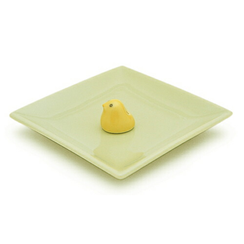 【送料込・まとめ買い×040】陶器香皿&ヒヨコ香立 ミントグリーン ×040点セット(4902125975286)