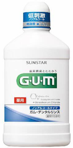 【送料込・まとめ買い×7点セット】サンスター GUM ( ガム ) 薬用 デンタルリンス ノンアルコールタイプ 500ml ( 4901616008236 )