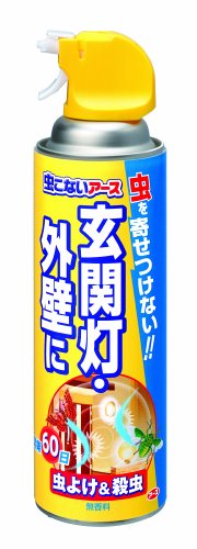 楽天市場 送料無料 まとめ買い ５ アース製薬 虫こないアース 玄関灯 外壁に 450ml 不快害虫忌避剤 スプレー 虫よけ効果は約2か月持続 5点セット 姫路流通センター