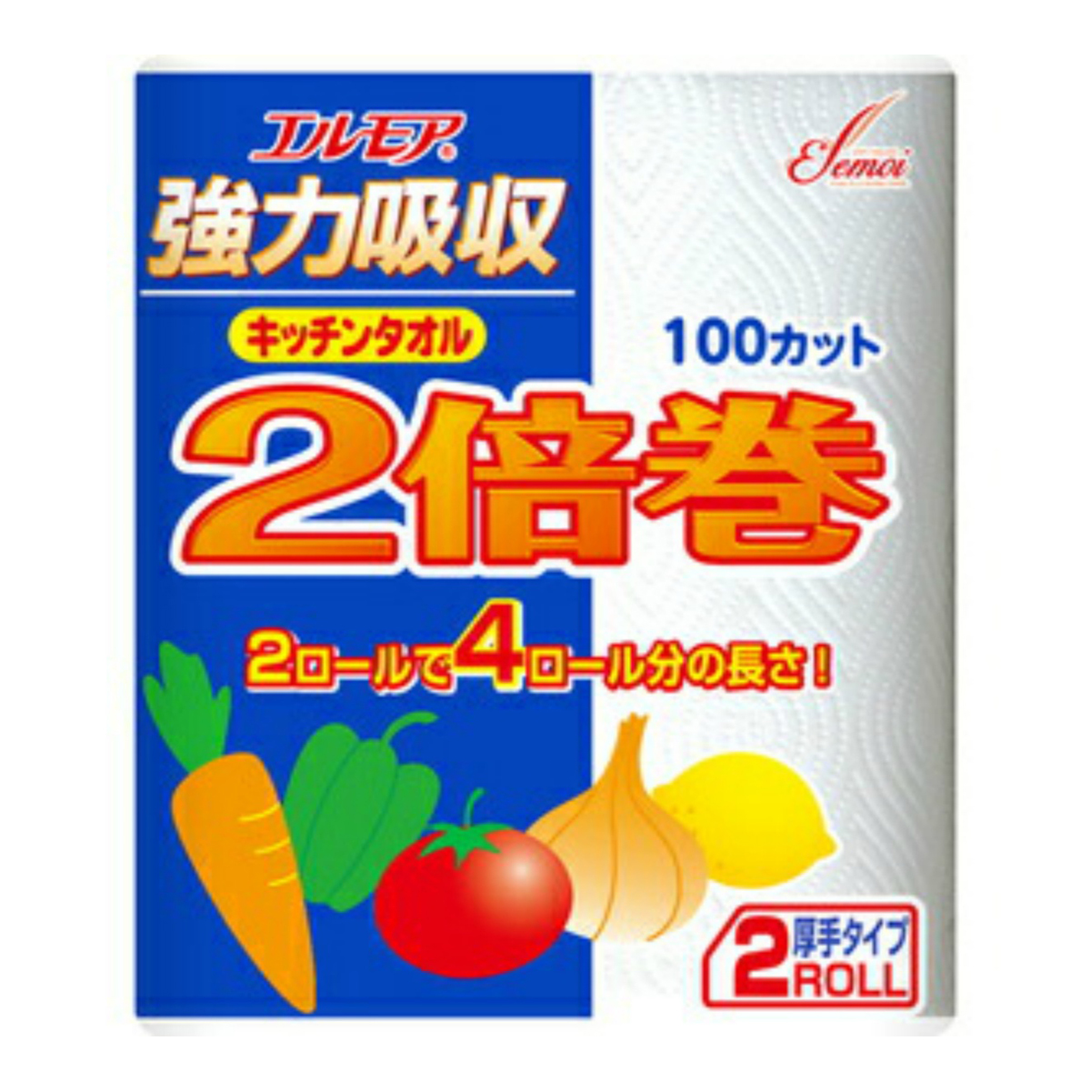 楽天市場】【10点セットで送料無料】カミ商事 エルモア 強力吸収キッチンタオル 2倍巻 厚手タイプ 2ロール×100カット×10点セット (  キッチンペーパー・ふきん類 ) ☆まとめ買い特価！ ( 4971633170131 ) : 姫路流通センター