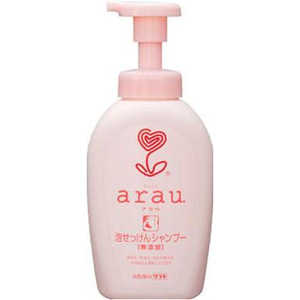 【10点セットで送料無料】サラヤ arau. ( アラウ ) 泡せっけんシャンプー 本体 500ml　合成界面活性剤、香料、着色料、保存料無添加&times;10点セット　★まとめ買いでお得！ ( 4973512257681 )｜姫路流通センター